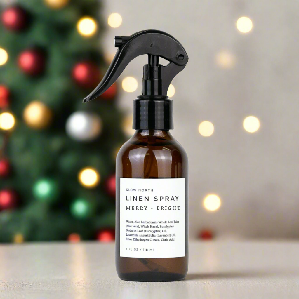 Linen Spray - Merry + Bright | Non-Toxic Christmas Scents for a 