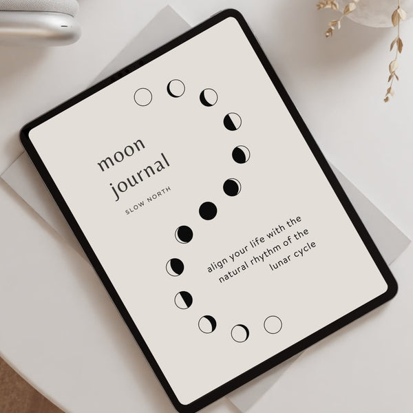 Digital Moon Journal: Align with the Lunar Cycle (Instant Download)