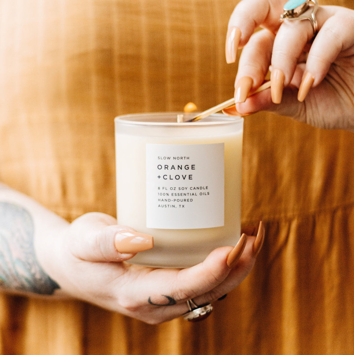 Orange + Clove Plant-Based Soy Candle by Slow North